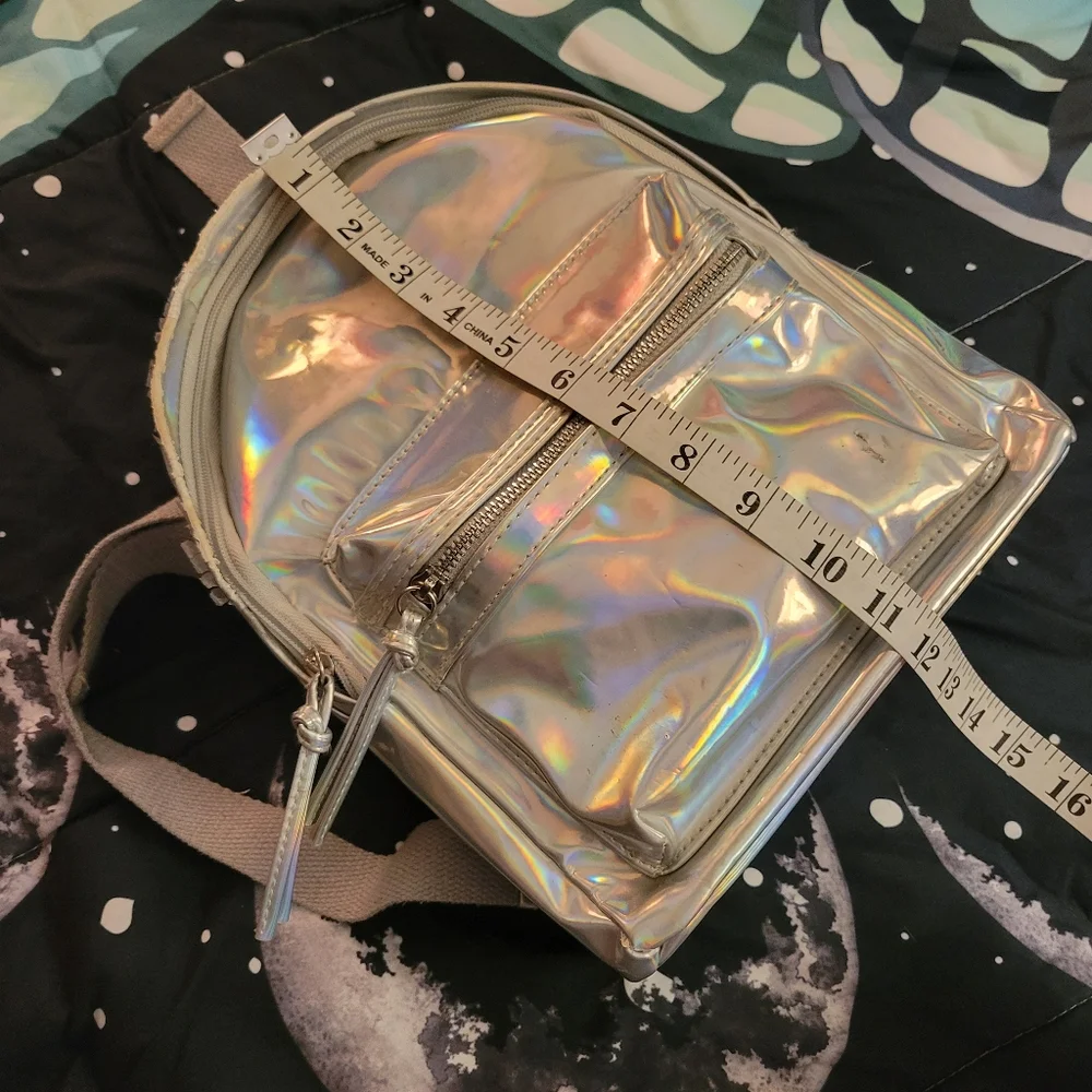 Holo/chrome Colored Backpack & Side Purse
